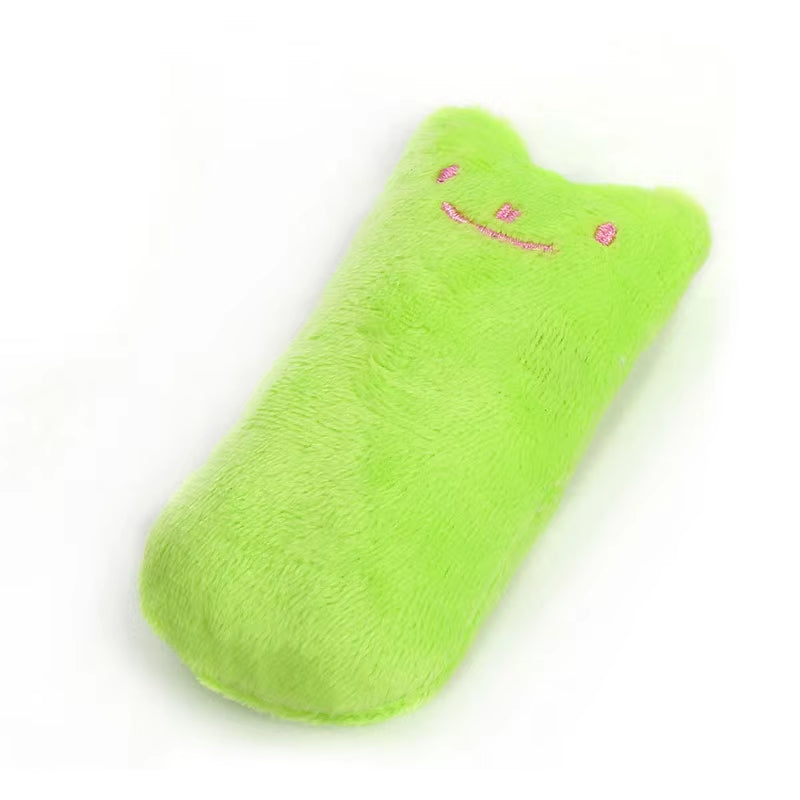 Teeth Grinding Catnip Toys Cute Funny Interactive Plush Teeth Grinding Relaxation Cat Chewing Vocal Toy Bite-Resistant Pet Toys