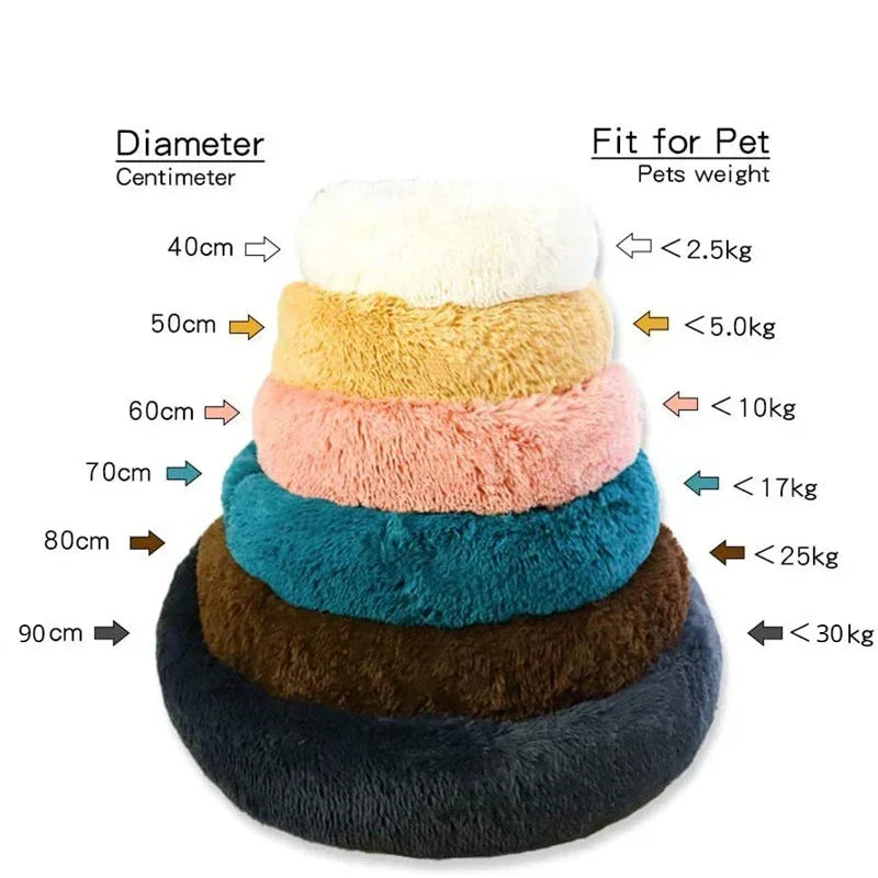 Super Soft Pet Cat Bed Plush Full Size Washable Calm Bed Donut Bed Comfortable Sleeping Artifact Suitable for All Kinds of Cats