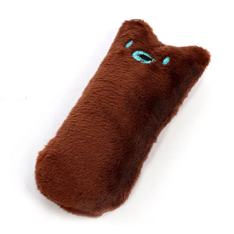 Teeth Grinding Catnip Toys Cute Funny Interactive Plush Teeth Grinding Relaxation Cat Chewing Vocal Toy Bite-Resistant Pet Toys