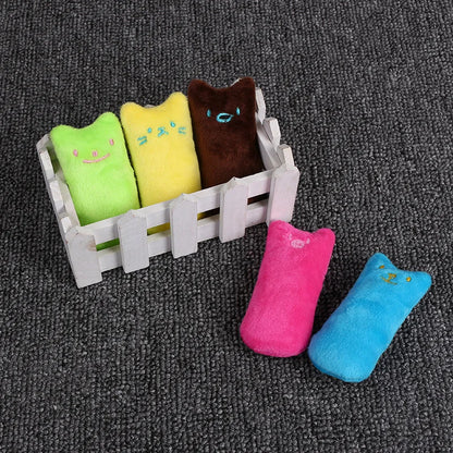 Teeth Grinding Catnip Toys Cute Funny Interactive Plush Teeth Grinding Relaxation Cat Chewing Vocal Toy Bite-Resistant Pet Toys