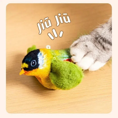 Simulation Bird Interactive Cat Toys Electric Sounding Birds Cat Chew Bite Plush Toys Cat Supplies