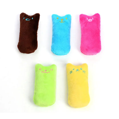 Teeth Grinding Catnip Toys Cute Funny Interactive Plush Teeth Grinding Relaxation Cat Chewing Vocal Toy Bite-Resistant Pet Toys