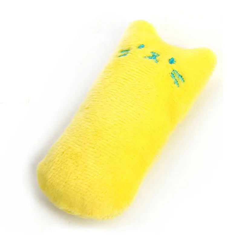 Teeth Grinding Catnip Toys Cute Funny Interactive Plush Teeth Grinding Relaxation Cat Chewing Vocal Toy Bite-Resistant Pet Toys