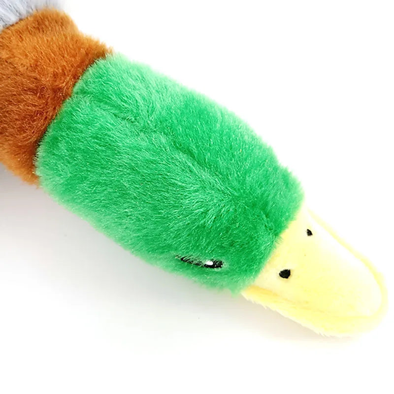 Cute Plush Duck Sound Toy Stuffed Squeaky Animal Squeak Dog Toy Cleaning Tooth Dog Chew Rope Toys Funny Plush Toys for Cats