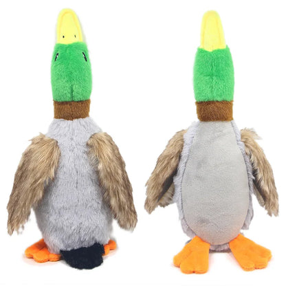 Cute Plush Duck Sound Toy Stuffed Squeaky Animal Squeak Dog Toy Cleaning Tooth Dog Chew Rope Toys Funny Plush Toys for Cats