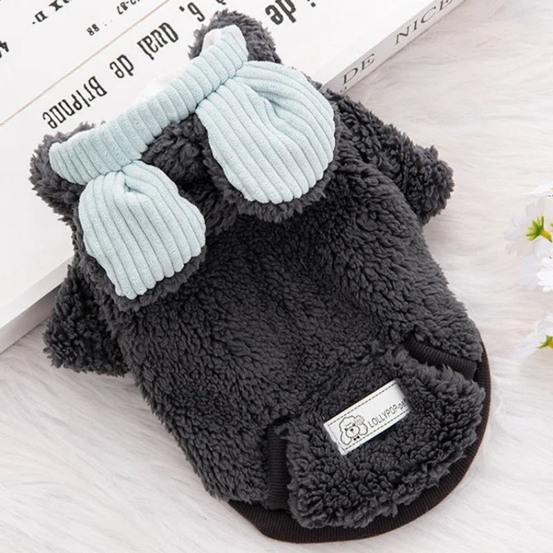 Luxury Dog Hoodies Jacket Winter Warm Dog Clothes for Small Dogs Thickened Puppy Overcoat Cute Soft Cat Jacket Coat Pet Costumes