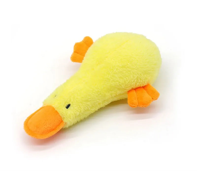 Cute Plush Duck Sound Toy Stuffed Squeaky Animal Squeak Dog Toy Cleaning Tooth Dog Chew Rope Toys Funny Plush Toys for Cats