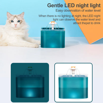 67oz/2L Automatic Cat Water Fountain: Ultra-Silent Dispenser Bowl for Cats & Small Dogs.